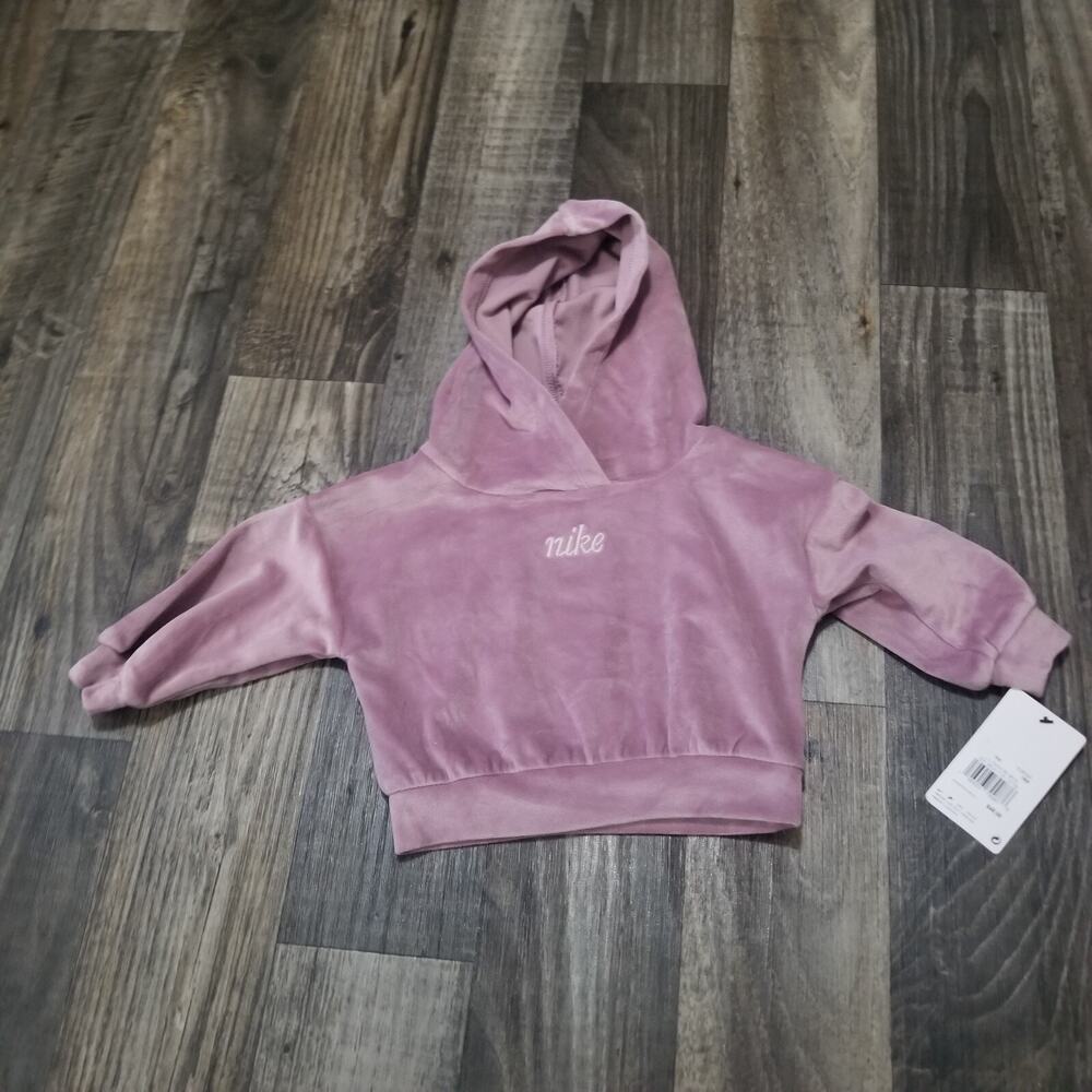 Nike hoodie‎ size 12 months New With Tags Plus Dust Light Purple Velor Soft